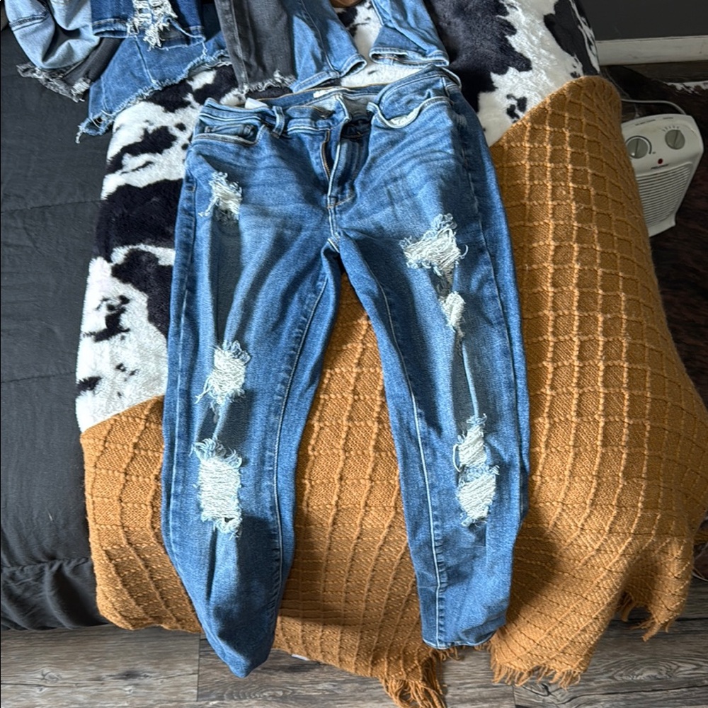 Distressed Blue Women's Jeans